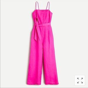 J Crew Pink linen jumpsuit -Brand New!